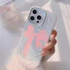 Protective Apple iPhone Back Cover - Classy Radiant Bow case with Charm for iPhone - Style 4