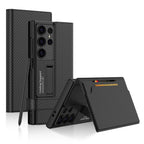 Samsung Galaxy S24 Ultra GKK Clamshell Leather Flip Wallet Case Cover - Carbon Black Mobile Case by CoverMeUp
