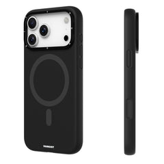 iPhone 17 Pro Case | YOUNGKIT Gel Creme Liquid Silicon Camera Stand Series (BLACK)