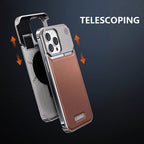 Protective Apple iPhone Back Cover - Luxury Leather Metal iPhone Case with magsafe - Style 8