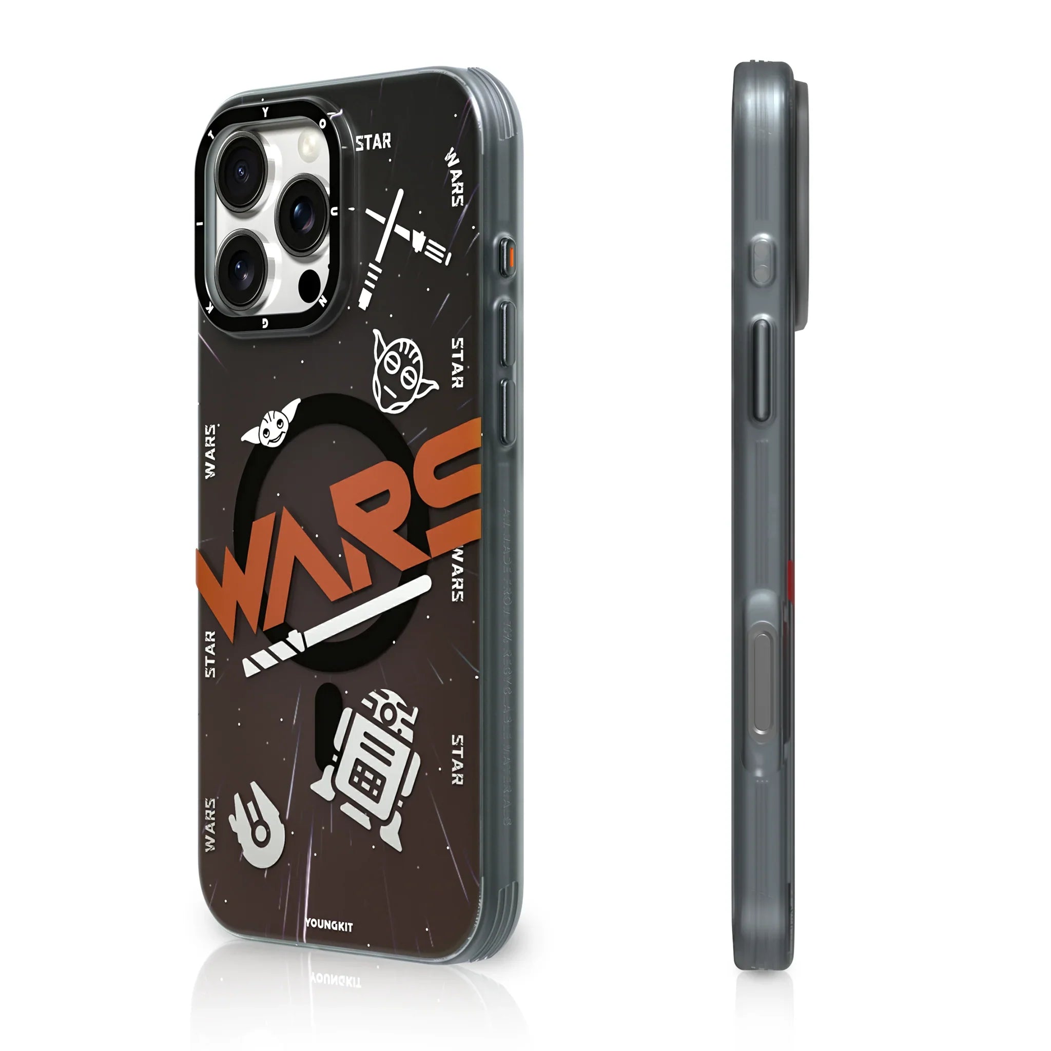 Protective Apple iPhone Back Cover - YOUNGKIT Star Wars Edition Case for iPhone 16 Pro - Style 2