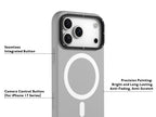 Protective Apple iPhone Back Cover - iPhone 17 Pro Case | YOUNGKIT Gel Creme Liquid Silicon Camera Stand Series (GREY) - Style 3