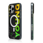 Protective Apple iPhone Back Cover - YOUNGKIT New Circuit Magsafe Futuristic & Digital Series Case for iPhone 16 Pro Max (Black) - Style 2