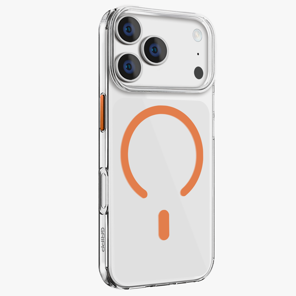 GRIPP Clear Xtreme Apple iPhone 17 Pro MagSafe Case with 8ft Drop Tested - Orange
