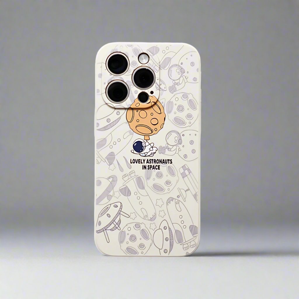 Space Explorer: Lovely White Mobile Case by CoverMeUp - Style 2