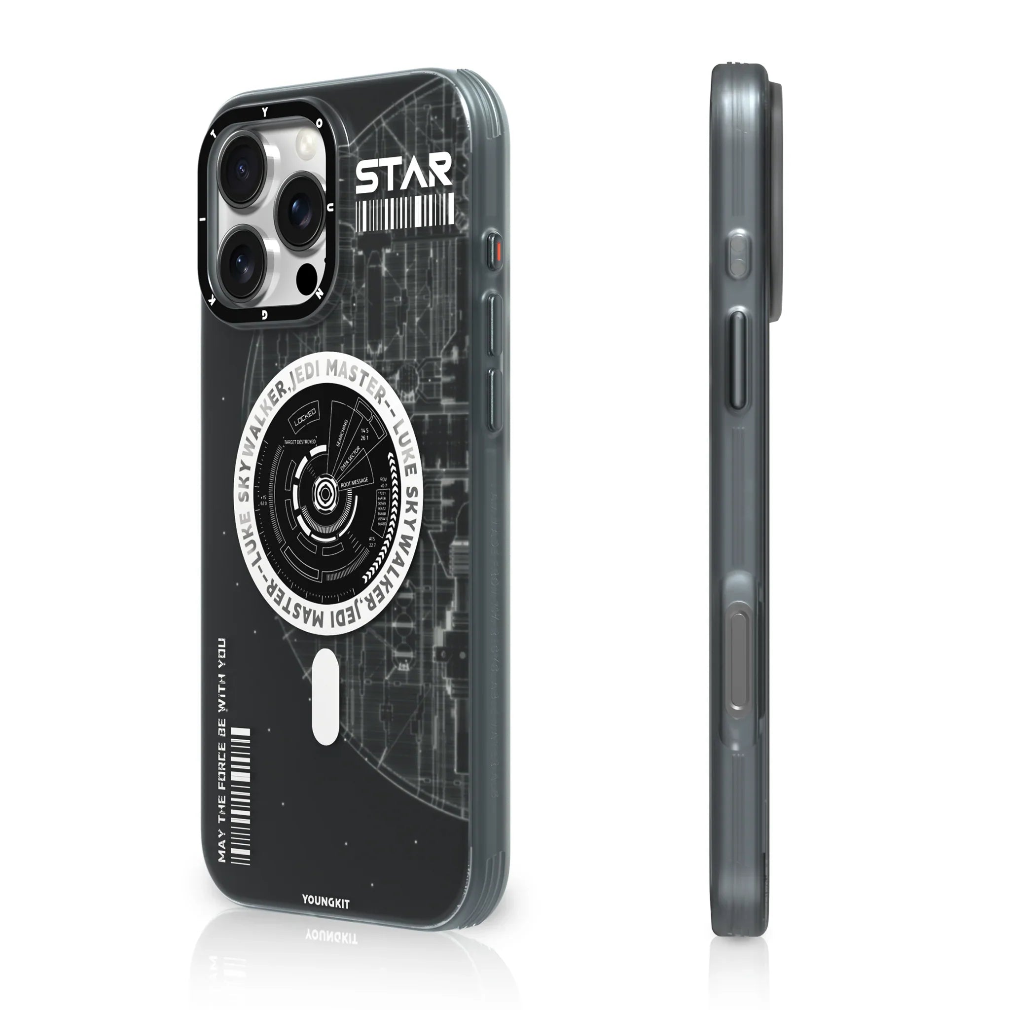 Protective Apple iPhone Back Cover - YOUNGKIT Star Wars Edition Space Design Case for iPhone 16 Pro - Style 2