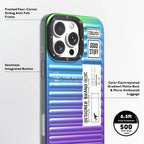 Protective Apple iPhone Back Cover - YOUNGKIT Aurora Luggage Series True Colour Case for iPhone 16 Pro Max (Aurora Galaxy) - Style 3
