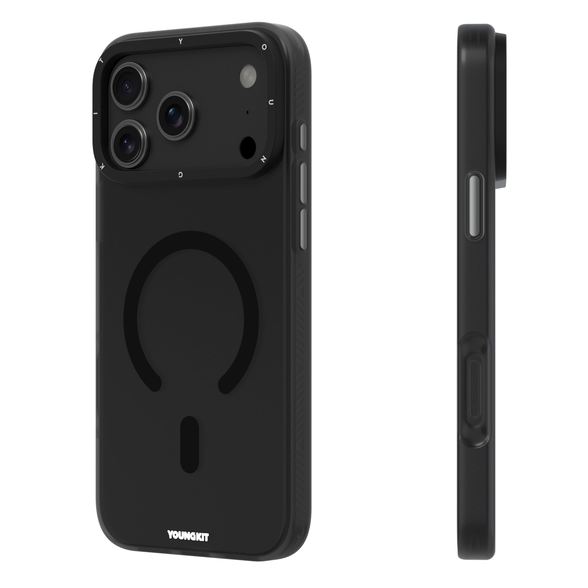 YOUNGKIT Hidden Sand Series Magsafe Case for iPhone 17 Pro (Black)
