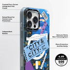 Protective Apple iPhone Back Cover - YOUNGKIT City Series Where Urban Vibes Stick City Sunset Case for iPhone 16 Pro - Style 5