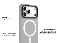 iPhone 17 Pro Max Case | YOUNGKIT Gel Creme Liquid Silicon Camera Stand Series (GREY)