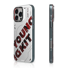 YOUNGKIT New Circuit Magsafe Futuristic & Digital Series Case for iPhone 16 Pro (Silver)