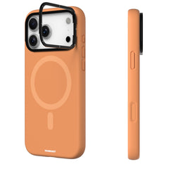 iPhone 17 Pro Max Case | YOUNGKIT Gel Creme Liquid Silicon Camera Stand Series (ORANGE)