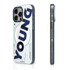 Protective Apple iPhone Back Cover - YOUNGKIT New Circuit Magsafe Futuristic & Digital Series Case for iPhone 16 Pro (White) - Style 2