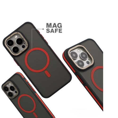 JMGOKIT MagSafe Transparent Case Compatible with iPhone with Metallic Camera Ring