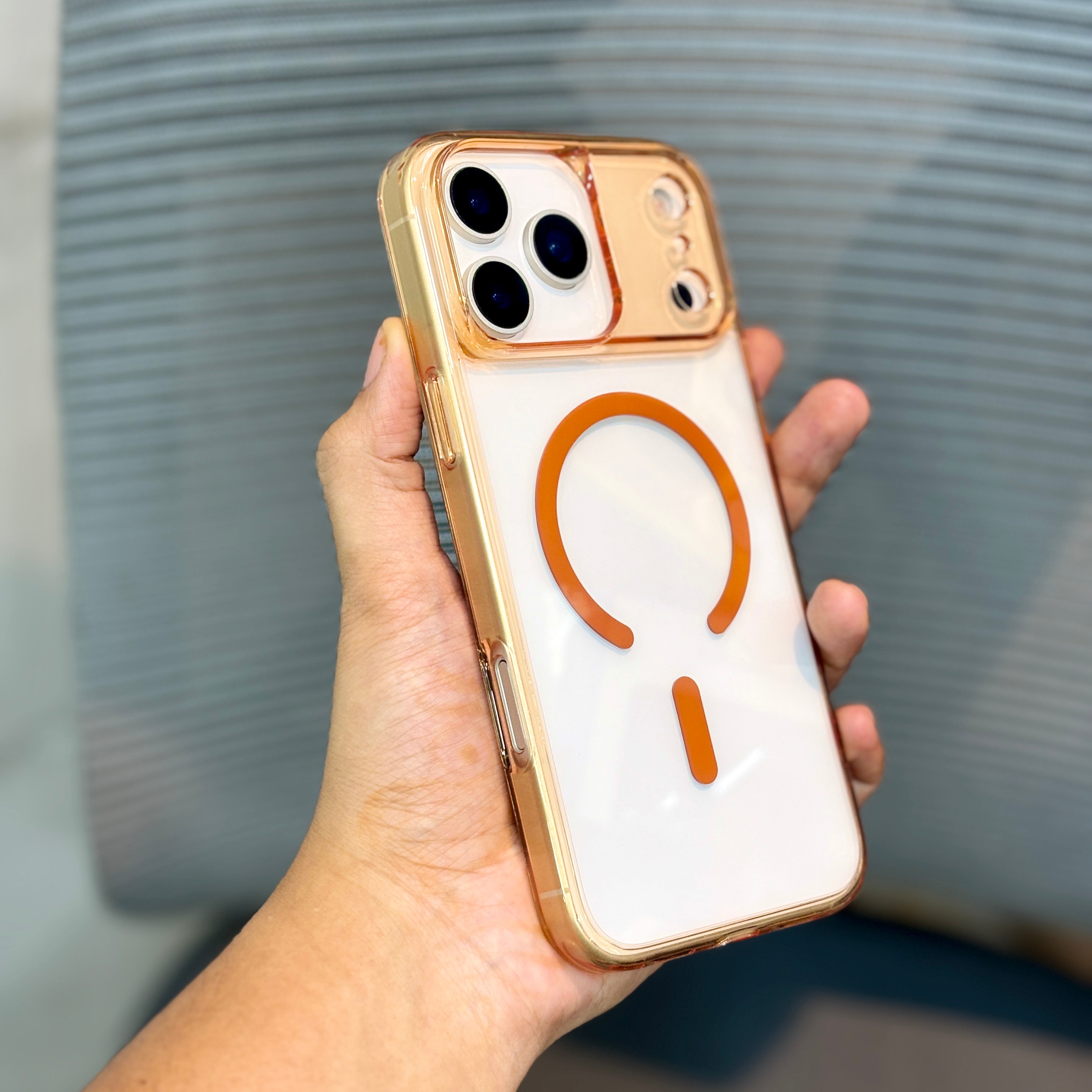 Protective Apple iPhone Back Cover - AuraTint MagSafe iPhone 17 Pro Case (Orange Edition) - Style 3