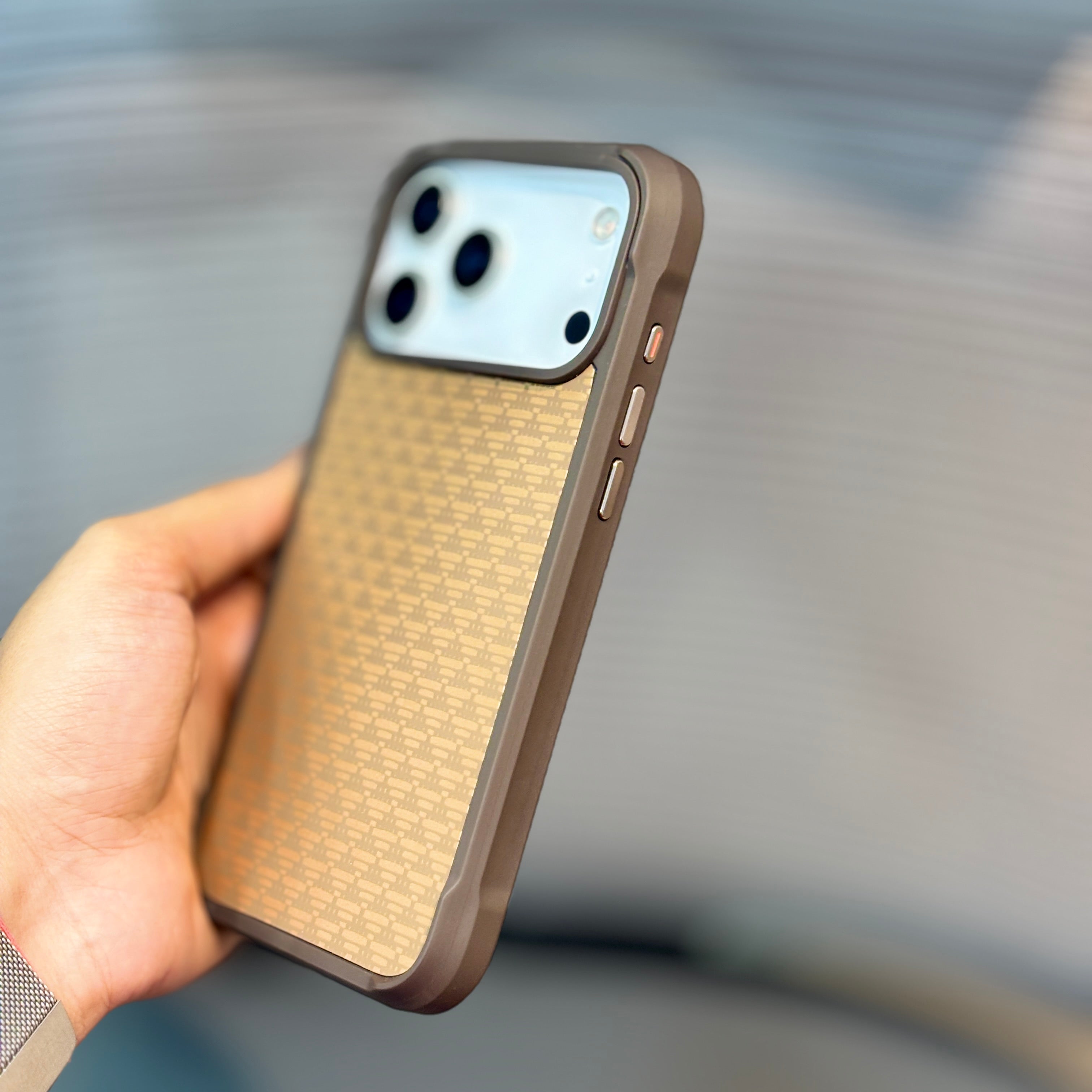 Protective Apple iPhone Back Cover - BronzeFiber MagSafe iPhone 16 Series Case - Style 3