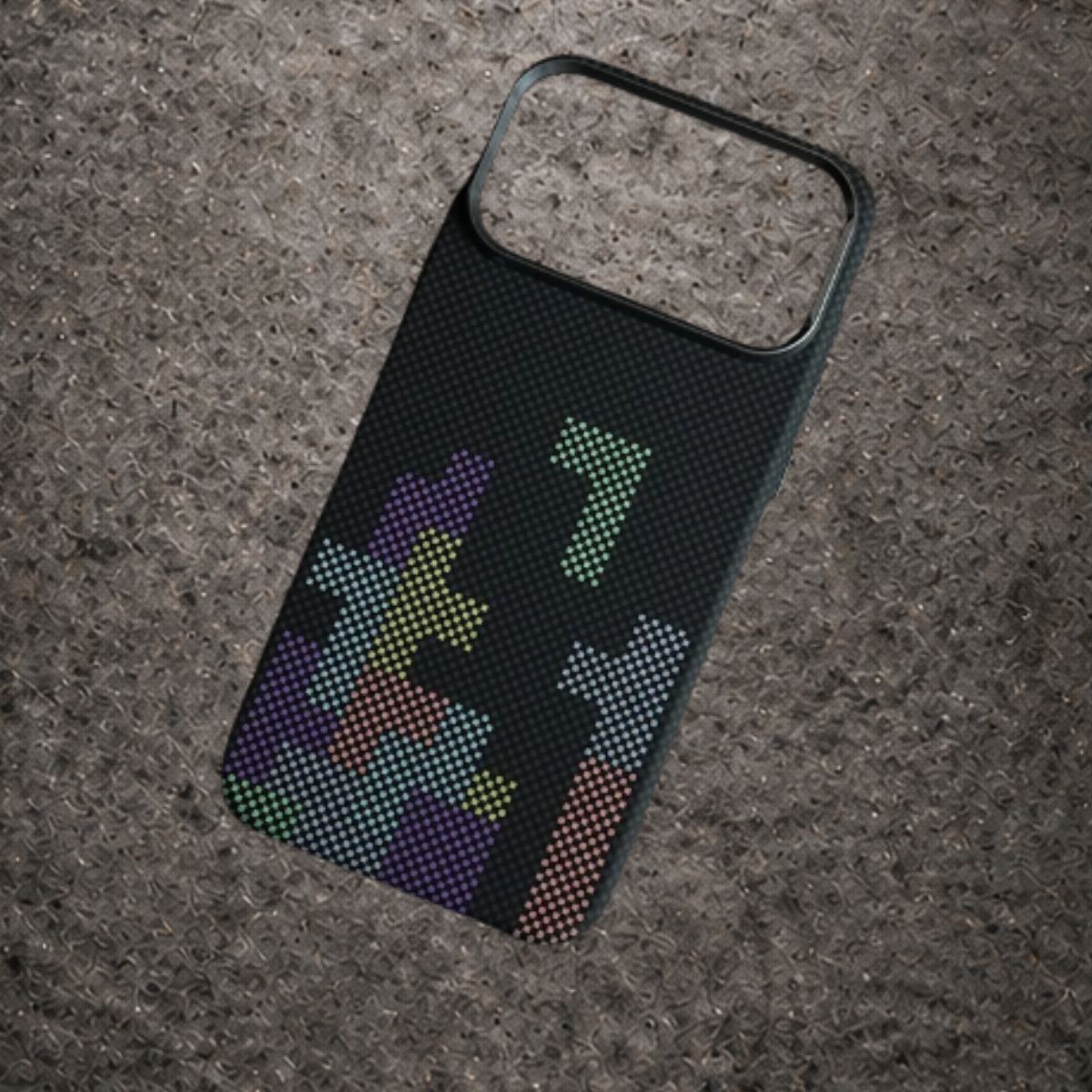 Luxo Tetris Pattern Carbon Fiber Texture Magsafe Case
