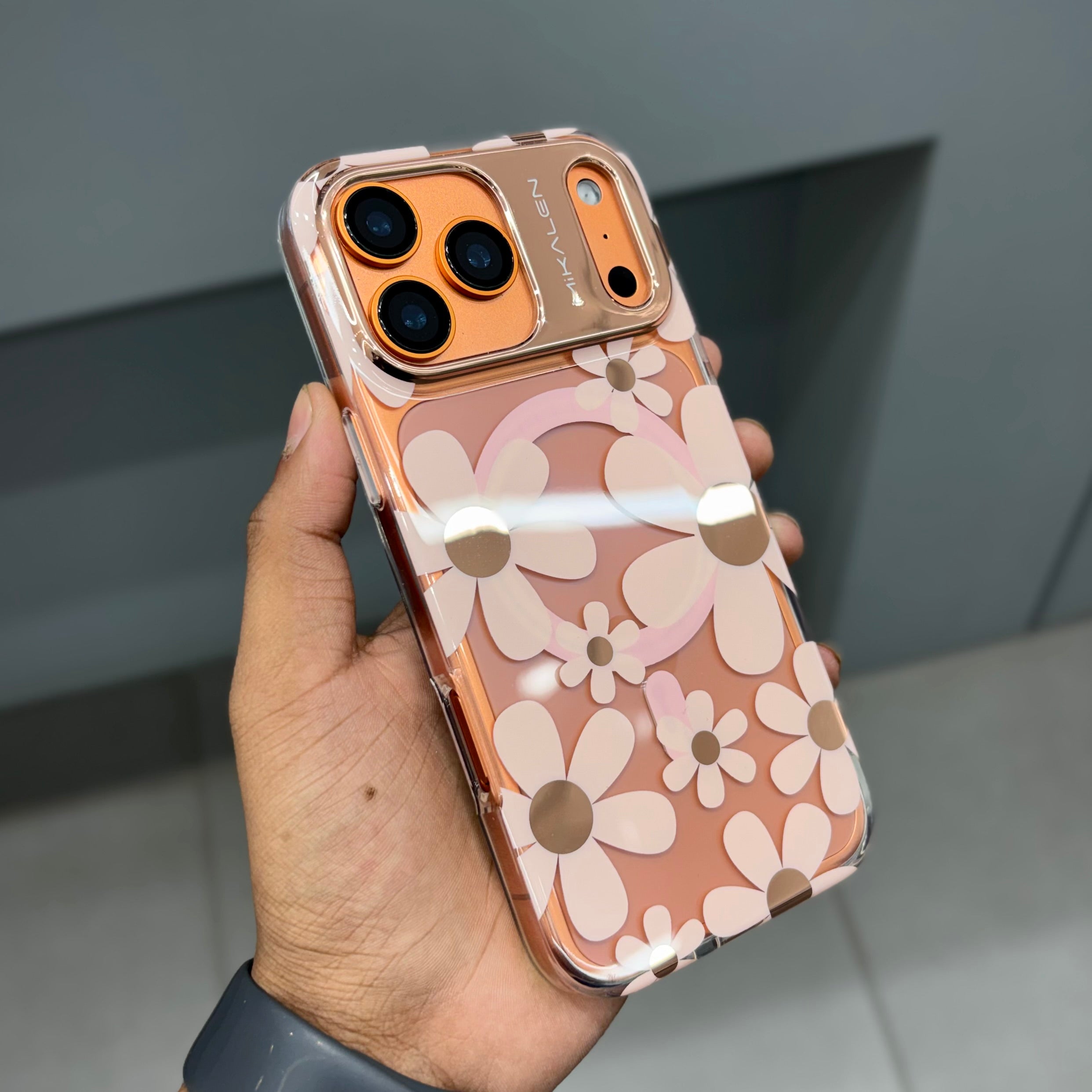 MIKALEN Flower Case with ACC - Copper ( No. 2336 ) Mobile Case by CoverMeUp - Style 2