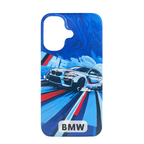 Protective Apple iPhone Back Cover - CAR BRAND LOGO LINER PRINT PC CASE FOR IPHONE 16 - Style 4