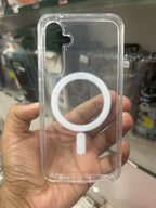 Premium Transparent Ultra Hybrid Mag Safe Compatible TPU & PC Back Case for Samsung Galaxy S23 FE Mobile Case by CoverMeUp