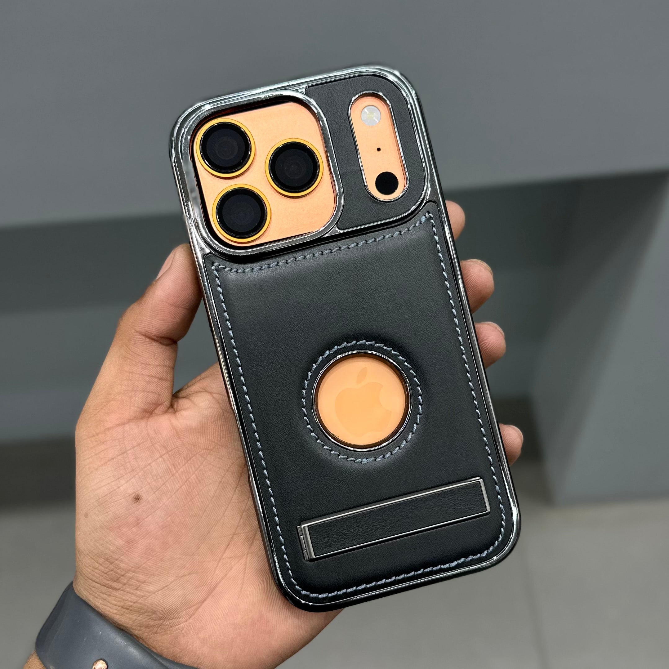 ICON LUXURIOUS WITH STAND - BLACK ( No. 3201 ) Mobile Case by CoverMeUp - Style 3