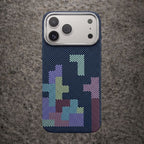 Luxo Tetris Pattern Carbon Fiber Texture Magsafe Case