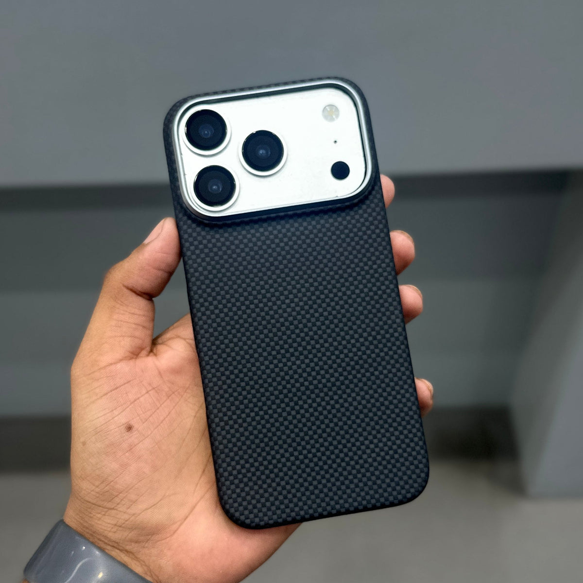 CMAQ X CARBON REAL COBON CASE - BLACK ( No. 3867 )