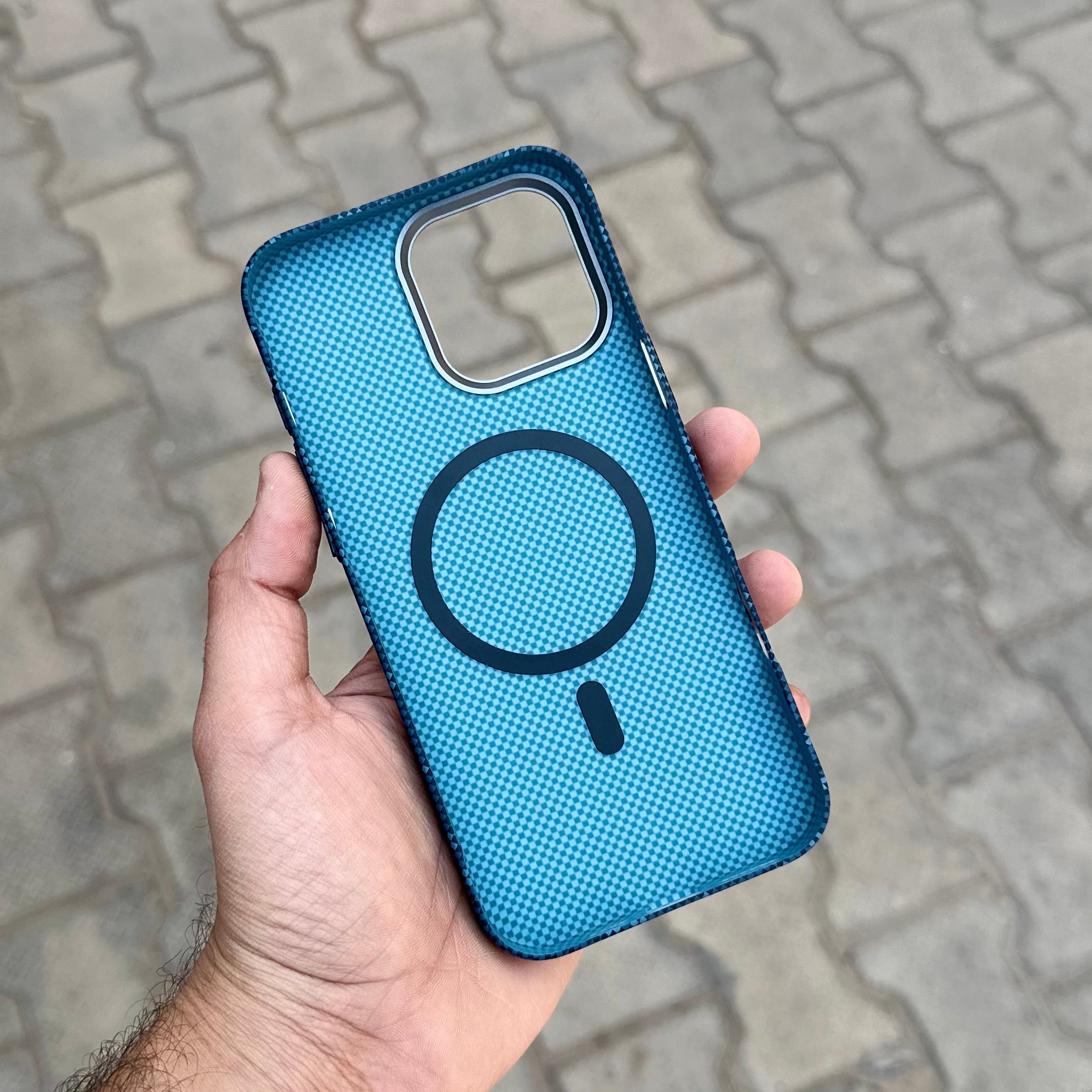 Byhum Case With Magsafe-Blue ( No. 1493 ) Mobile Case by CoverMeUp - Style 3