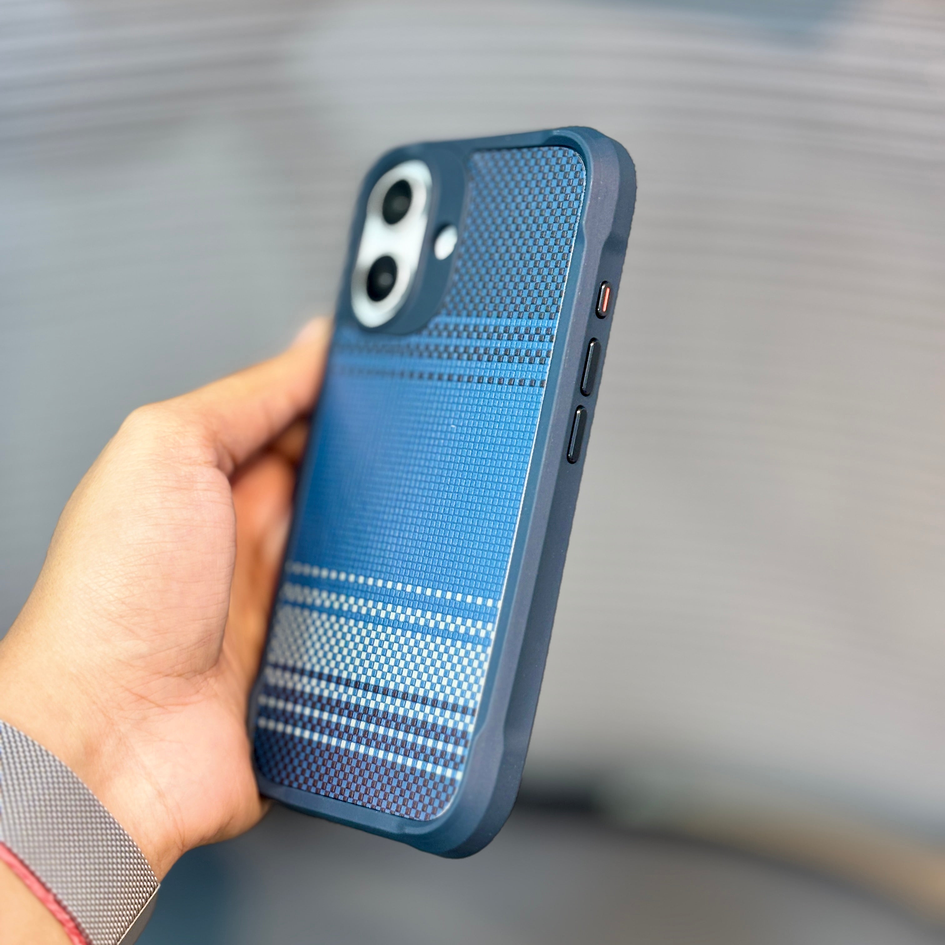 Protective Apple iPhone Back Cover - AeroBlue Carbon MagSafe iPhone 17 Series Case - Style 3