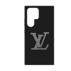 Rhinestone Velvet Back Case for Samsung Galaxy S23 & S24 Ultra Black