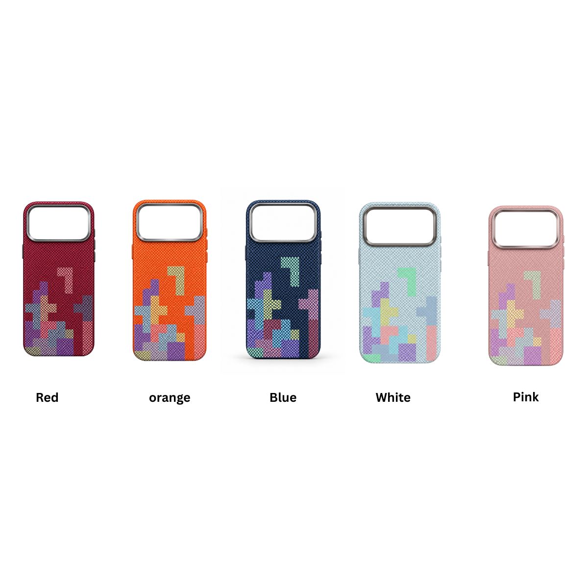 Luxo Tetris Pattern Carbon Fiber Texture Magsafe Case