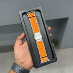 VORT EX METAL LINK STRAP - GREY ORANGE ( No. 3417 ) Mobile Case by CoverMeUp - Style 2