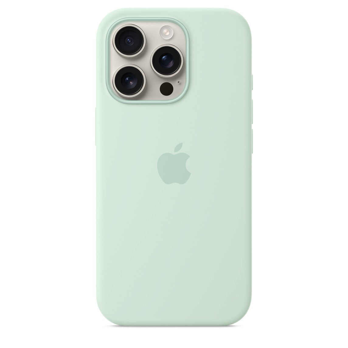 Protective Apple iPhone Back Cover - Logo Silicon Case for iPhone 16 Pro (AquaMarine) - Style 3