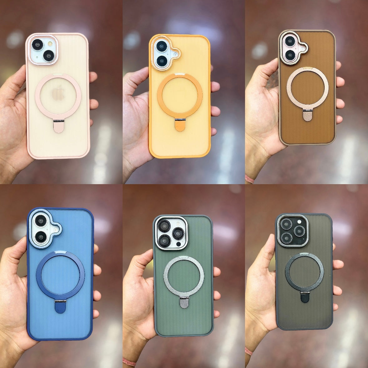 Protective Apple iPhone Back Cover - Tinted MagSafe iPhone Case with Stand