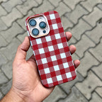 Luxo Red Check Case With Magsafe ( No. 1896 ) Mobile Case by CoverMeUp