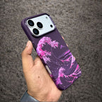 Luxo Seawaves Design Carbon Magsafe Case for iPhone Series