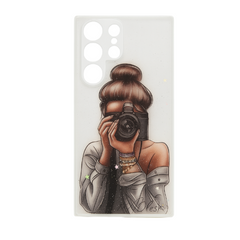 Glitter Printed Silicon Hard Case for Samsung Galaxy S22 Ultra