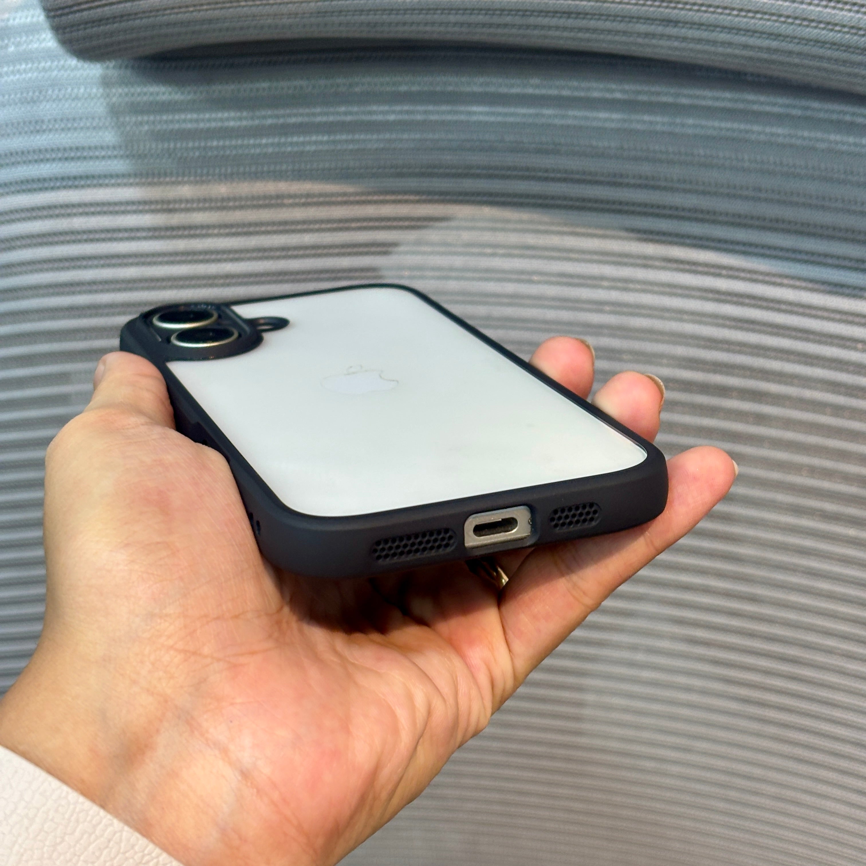 Protective Apple iPhone Back Cover - ClearGuard Black Border iPhone Case - Style 3