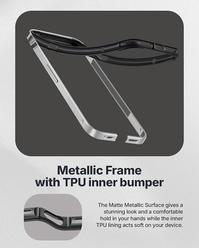 Metallic Bumper Case for iPhone 17/18 Pro & Pro Max - iPhone 17 Pro Max / 18 Pro Max - Silver