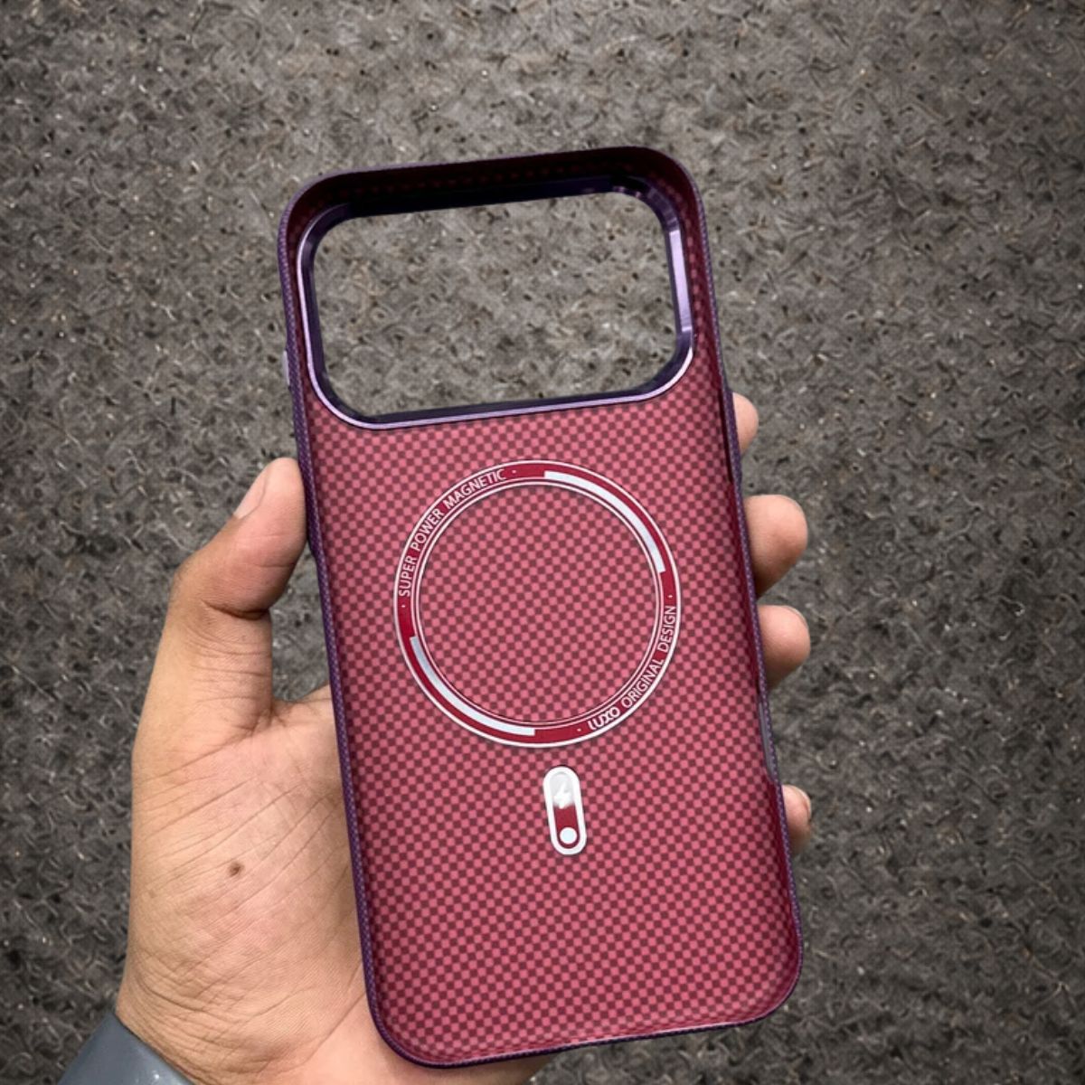 Luxo Seawaves Design Carbon Magsafe Case for iPhone Series
