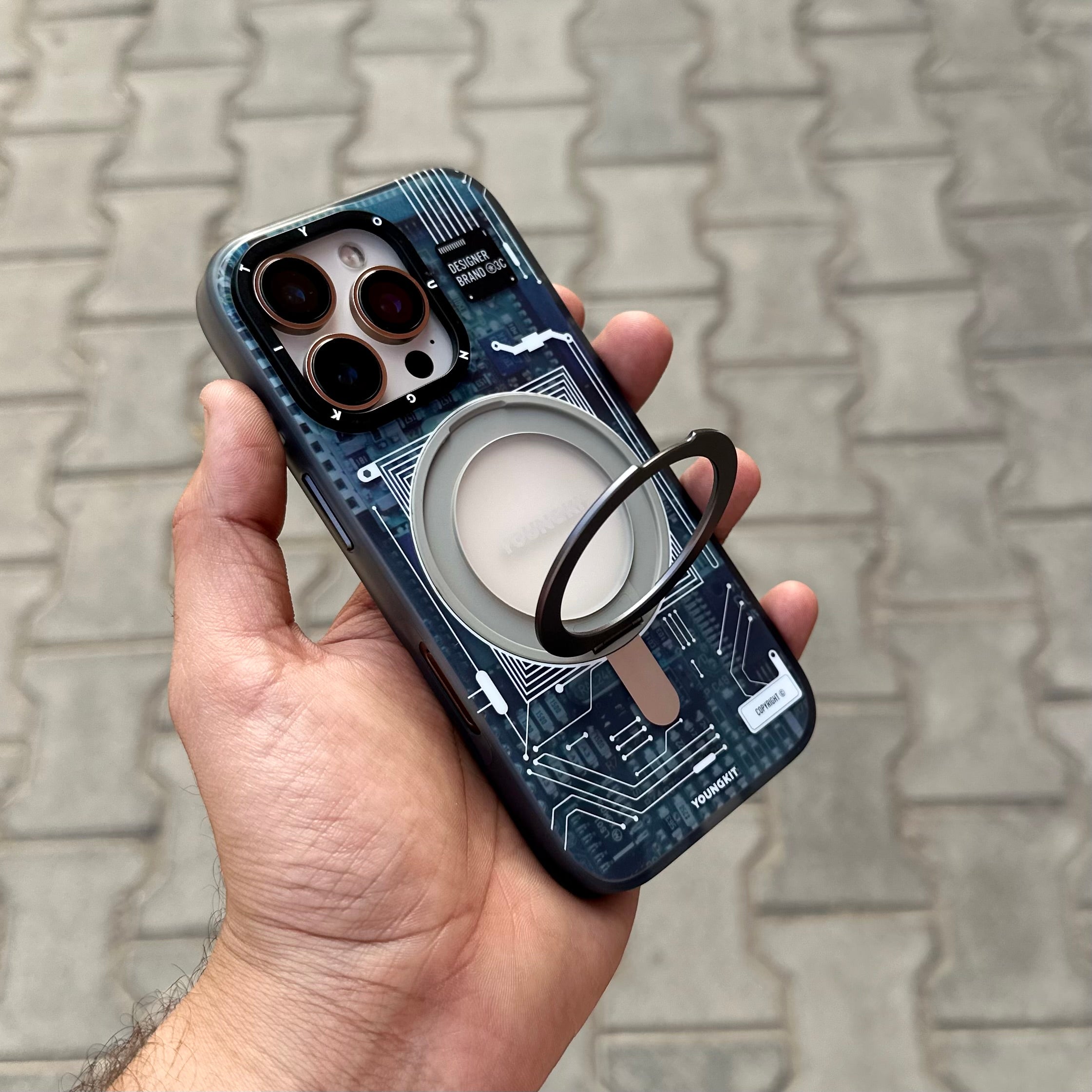 Youngkit Cyberpunk Stand-Dark Blue ( No. 1395 ) Mobile Case by CoverMeUp - Style 3