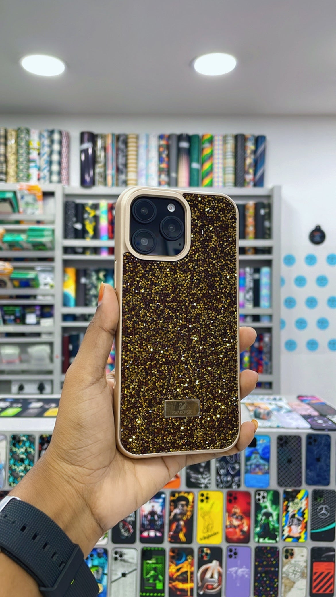 Protective Apple iPhone Back Cover - GlamAura Bling iPhone Case - Style 2