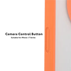 YOUNGKIT Clear Series Frosted Magsafe Shockproof TPU PC Phone Back Cover for iPhone 17 ProMax / 18 Pro Max - Orange