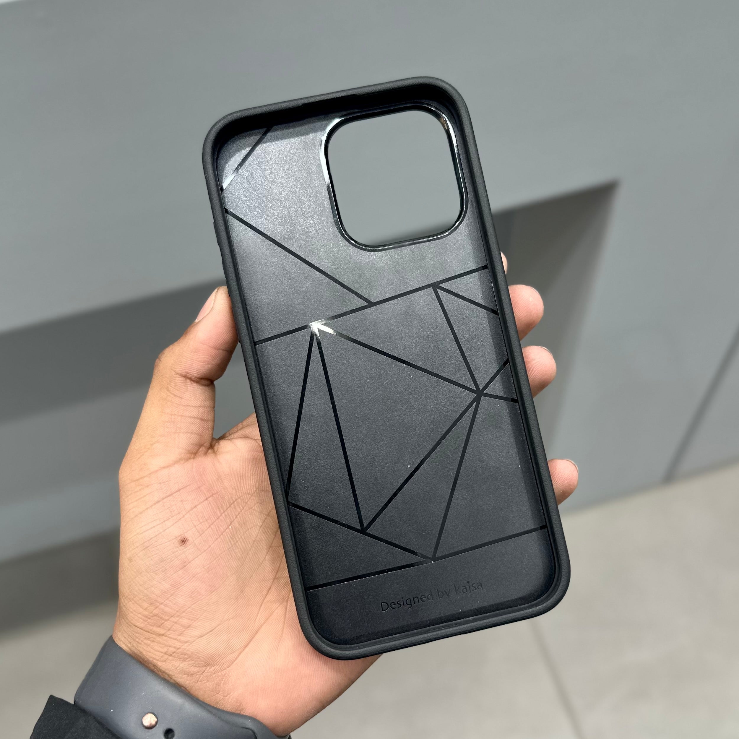KAJSA LEATHER CASE - BLACK ( No. 2631 ) Mobile Case by CoverMeUp - Style 3
