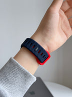 New Style Dual Colour Silicon Watch Band 44/45/46/49 mm (Navy Blue/Red)