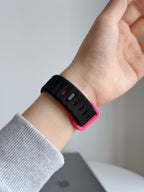 New Style Dual Colour Silicon Watch Band 38/40/41/42 mm (Black/Pink)
