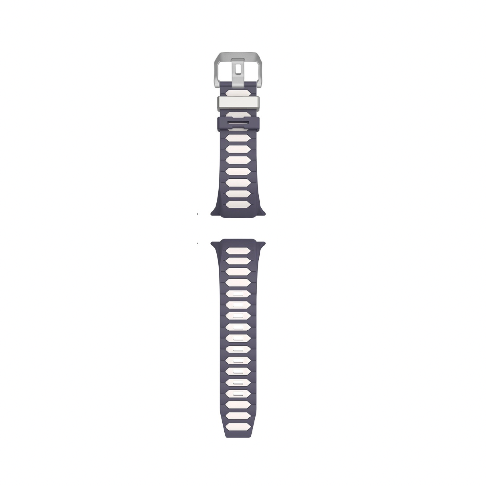 Dual Colour Soft Silicon Band For Apple Watch 44/45/46/49 mm (Light Blush/Purple Fog)