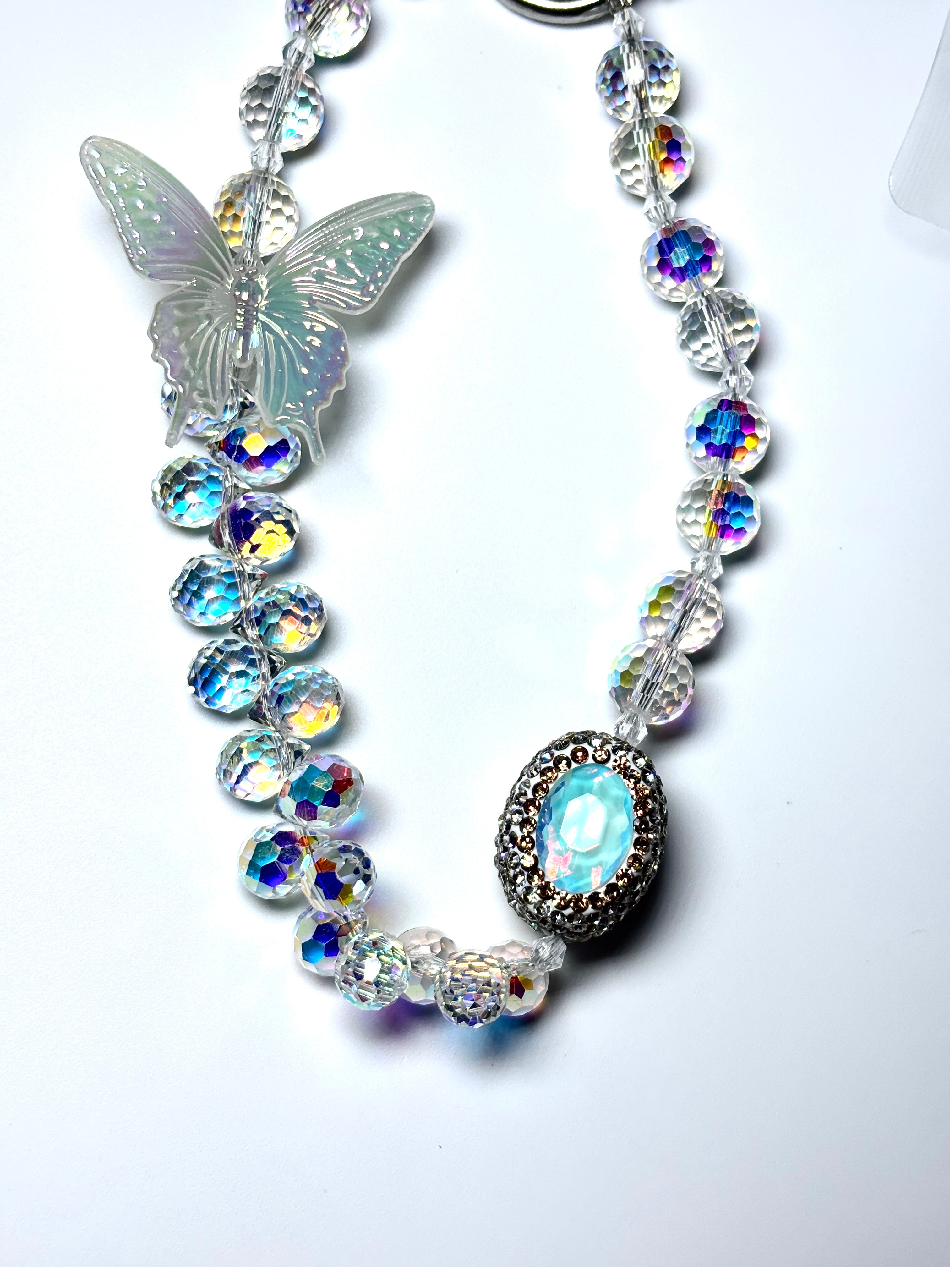 Bling Butterfly Phone Charm Strap