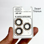 Protective Apple iPhone Back Cover - Diamond Octagonal Camera Rings for iPhone - Style 3