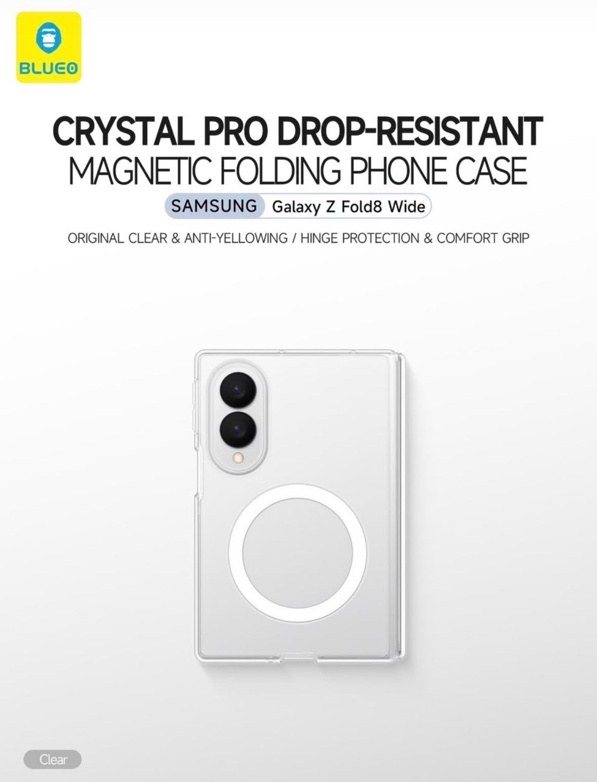Blueo crystal clear case for Samsung Galaxy S26 Ultra & Fold 8 Series Mobile Case by CoverMeUp - Style 5